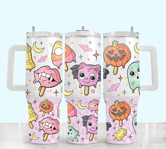 Halloween Ice Cream Pink 40oz UVDTF 2pc wrap