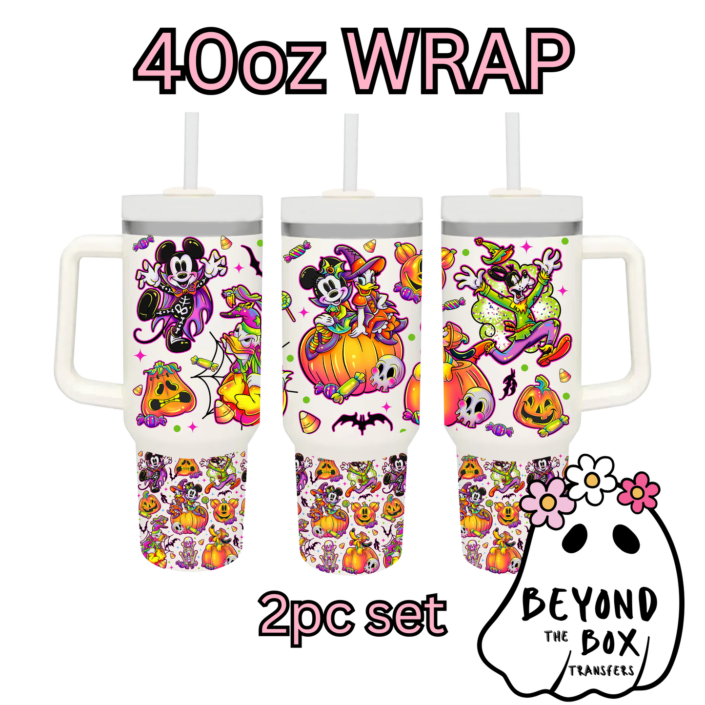 Halloween Mouse 40oz UVDTF 2pc wrap