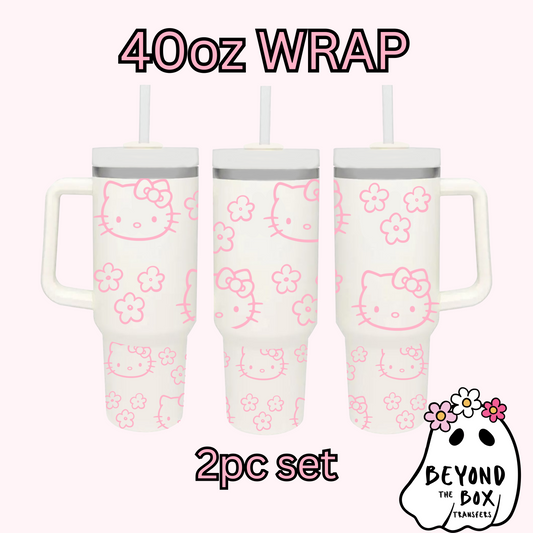 Pink HK 40oz UVDTF 2pc wrap