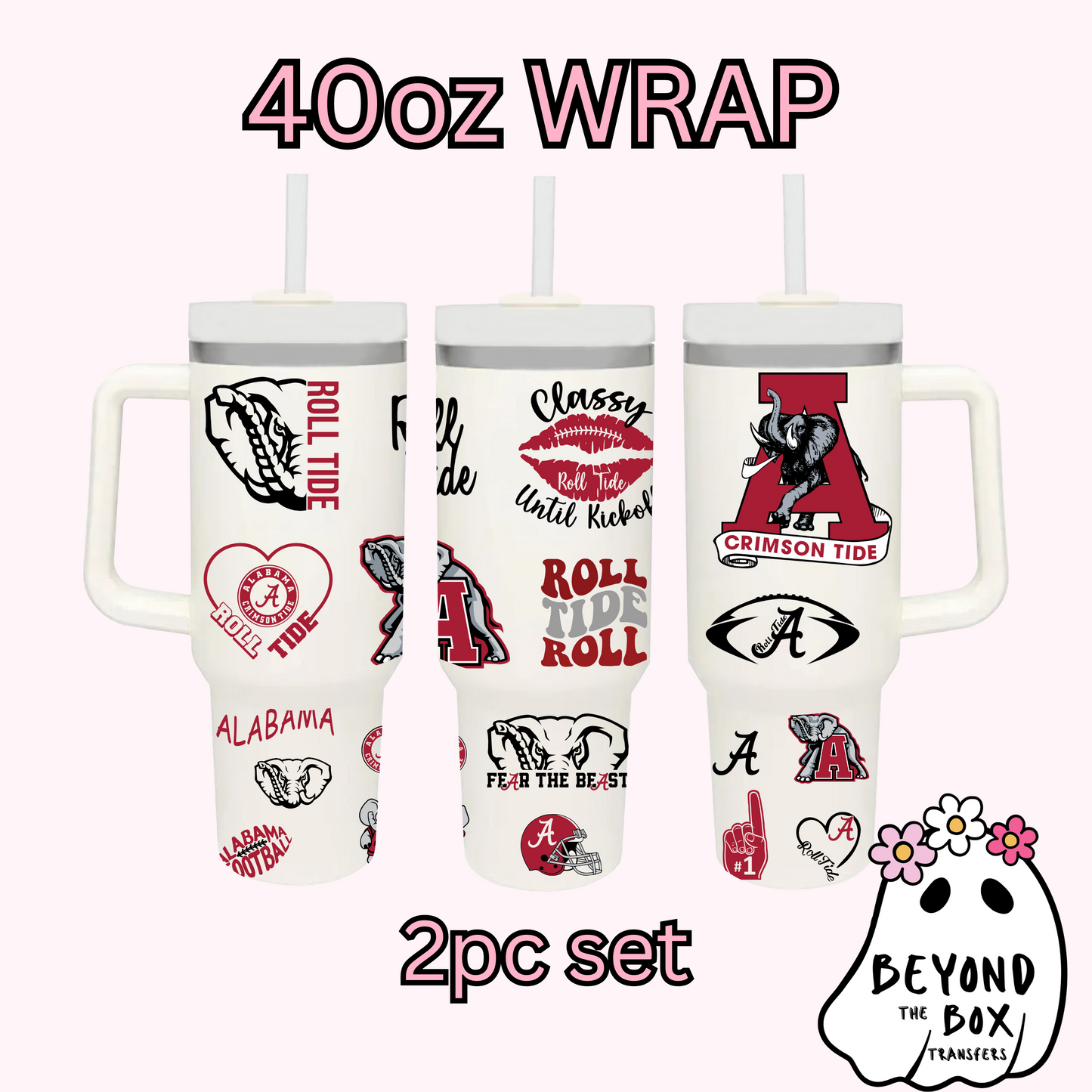 Roll Tide 40oz UVDTF 2pc wrap