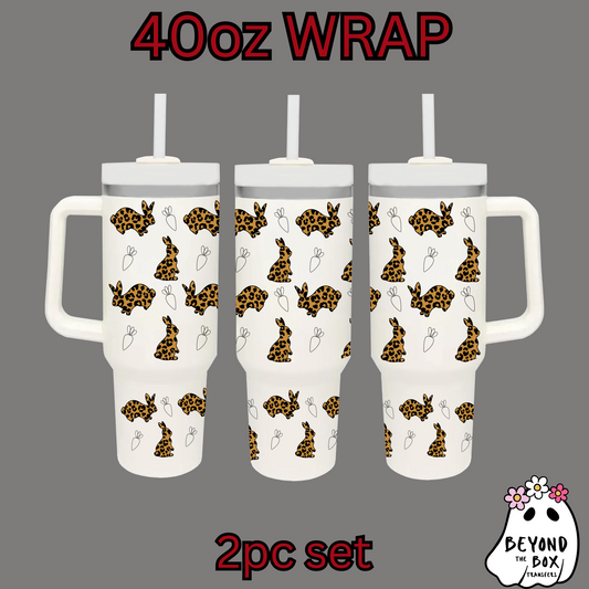 Easter Bunny 40oz UVDTF 2pc wrap