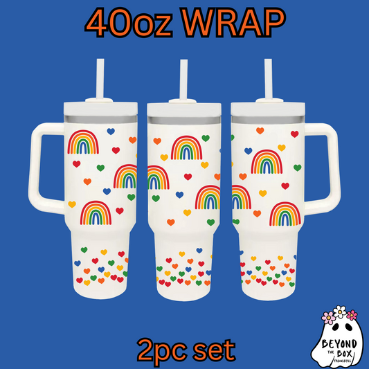 Rainbows 40oz UVDTF 2pc wrap