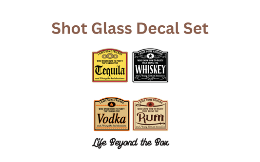 Shot glass Alcohol  UVDTF Decal sheet