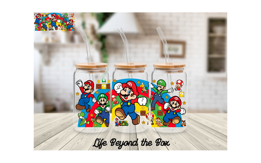 Rainbow Mario 16oz UVDTF wrap