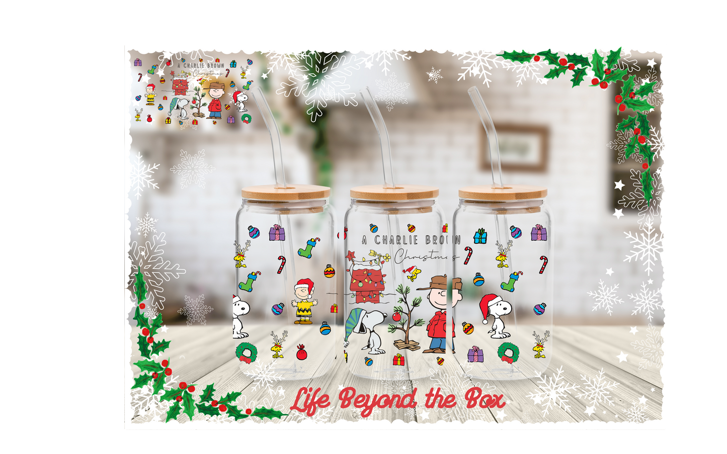 Christmas Friends 16oz UVDTF wrap