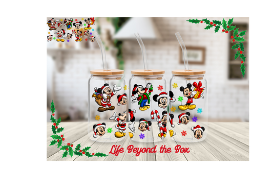 Mouse Christmas 16oz UVDTF wrap