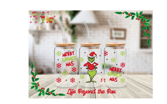 Red Christmas 16oz UVDTF Wrap