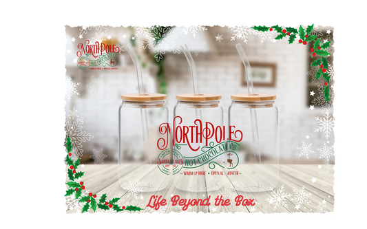 North Pole Chocolate 16oz UVDTF wrap