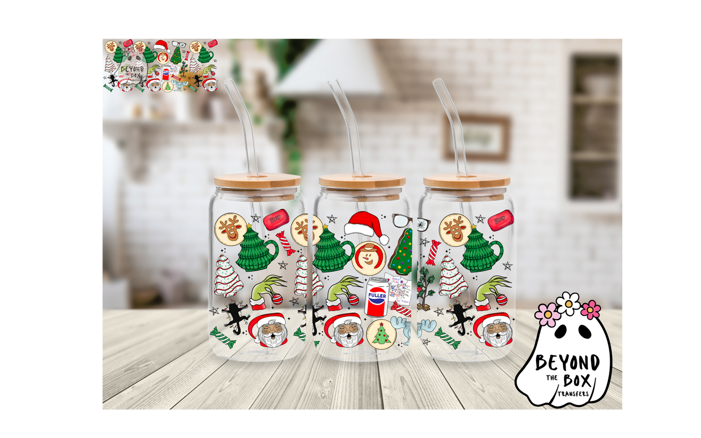 Christmas Medium skin tone 16oz UVDTF wrap