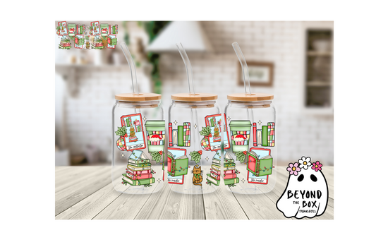 Christmas Bookish 16oz UVDTF wrap