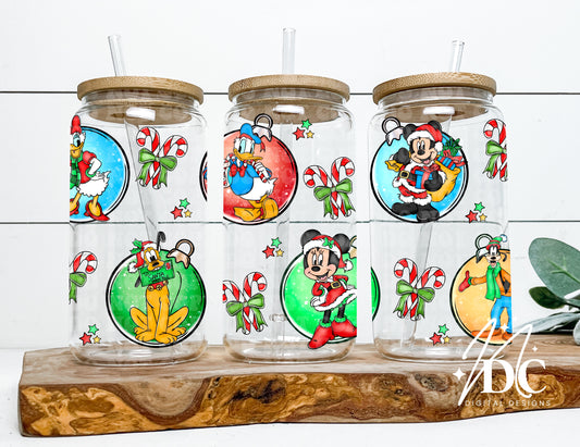 Mouse Christmas 16oz UVDTF wrap