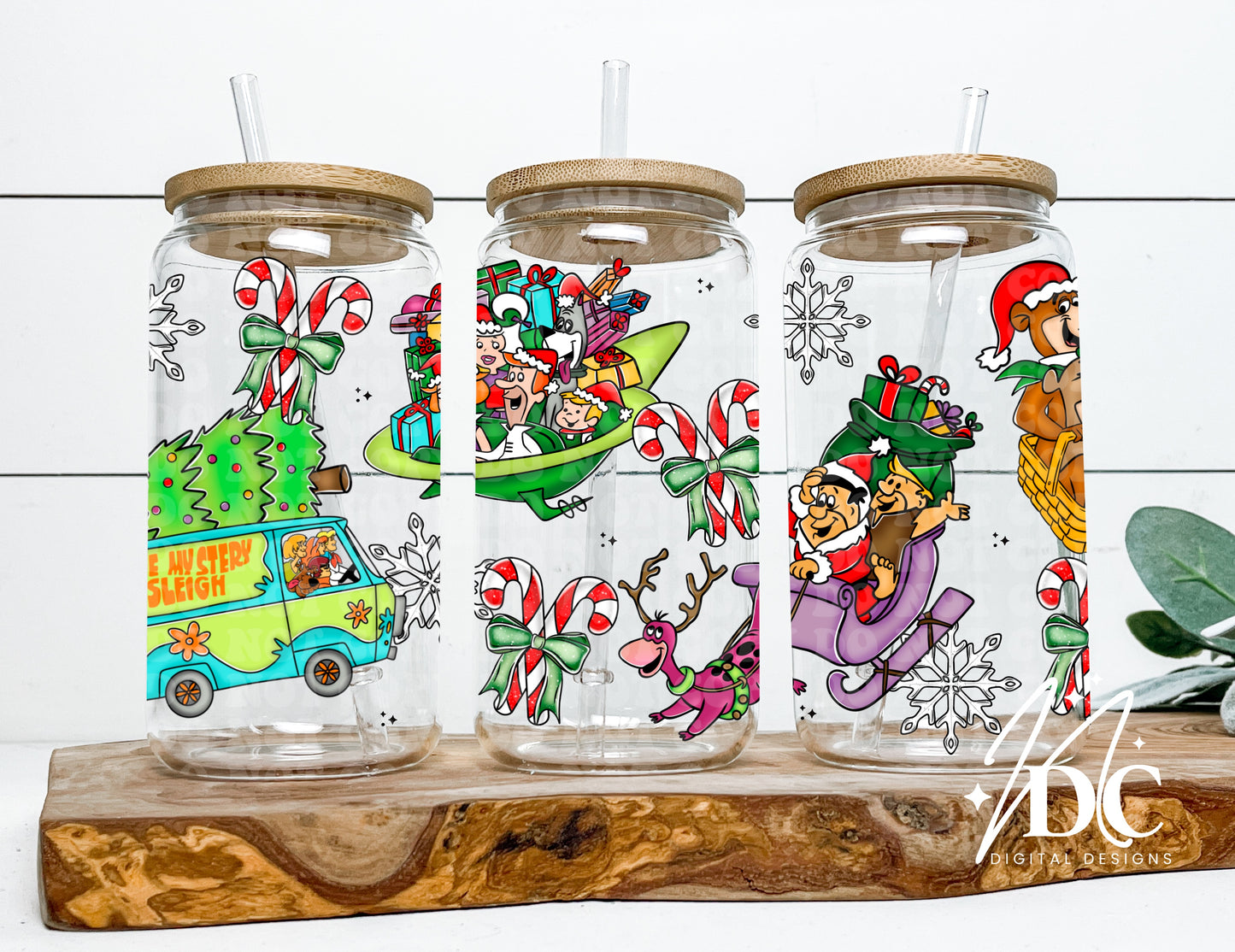 Throwback Christmas 16oz UVDTF wrap