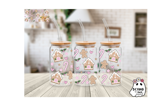 Pink Gingerbread House 16oz UVDTF Wrap