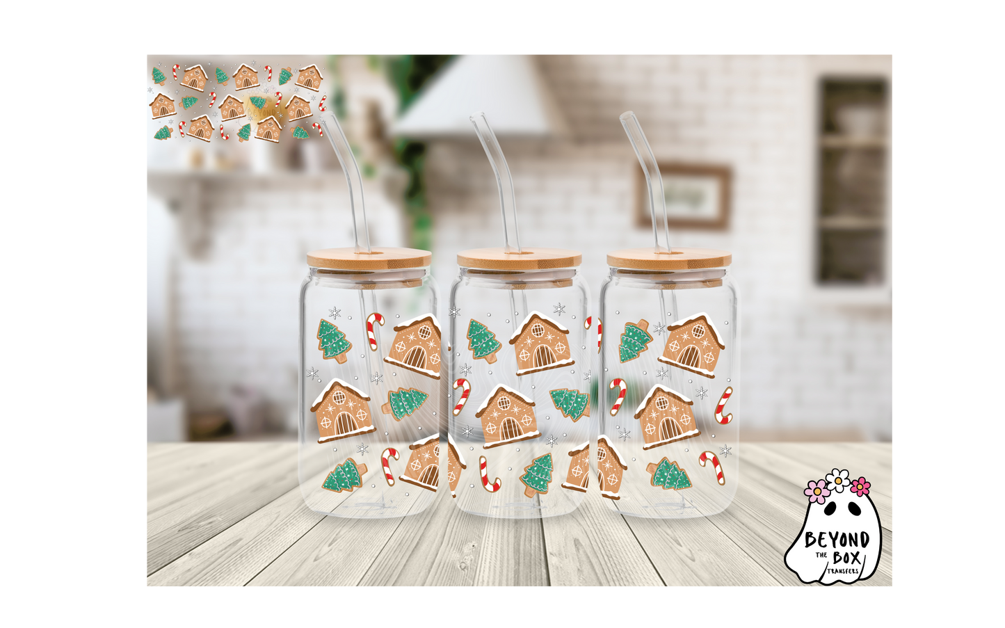 Gingerbread House 16oz UVDTF Wrap
