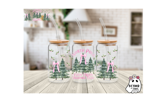 Pink Christmas 16oz UVDTF Wrap