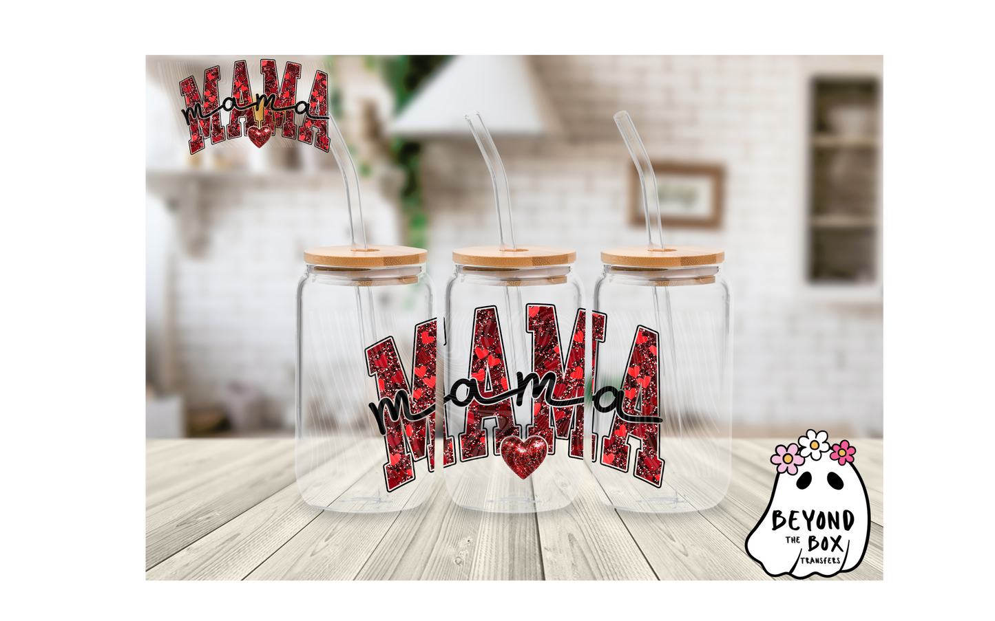 Red MAMA wrap 16oz UVDTF wrap
