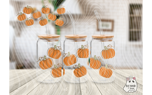 Pumpkins 16oz UVDTF wrap