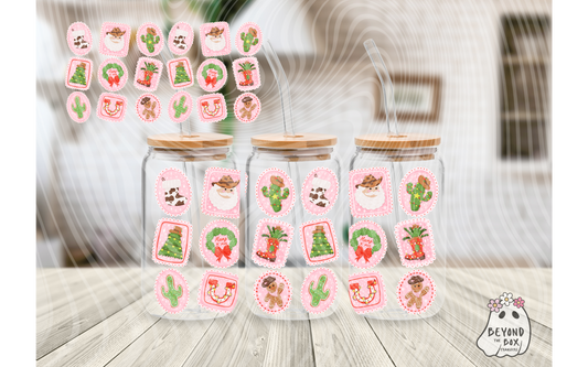 Pink Christmas 16oz UVDTF Wrap