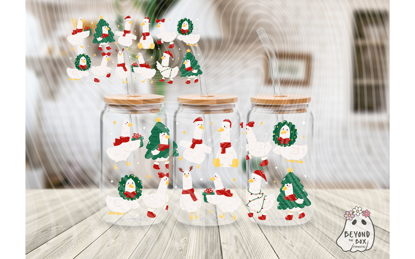 Goose Christmas 16oz UVDTF Wrap