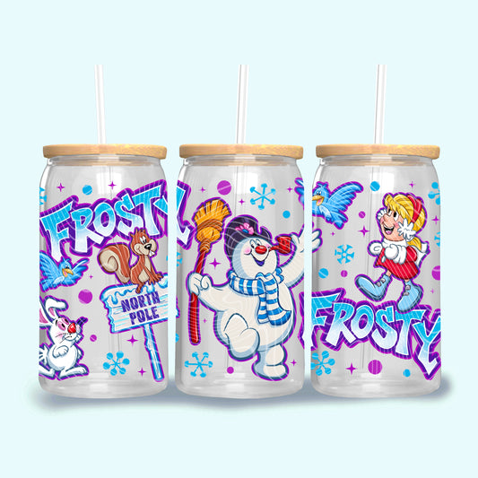 Snowman Christmas 16oz UVDTF wrap