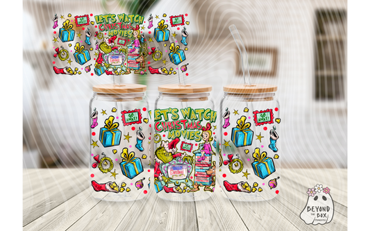 Let's Watch Christmas Movies 16oz UVDTF Wrap