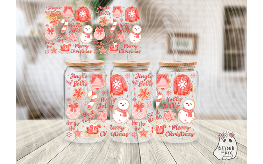 Red Christmas Cookies 16oz UVDTF Wrap