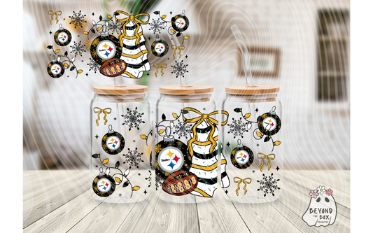 Christmas Cake Football 16oz UVDTF wrap