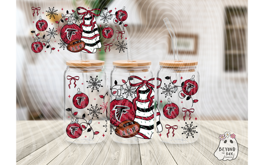 Christmas Cake Football 16oz UVDTF wrap