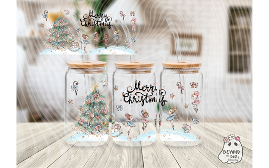 Sugar Plum Fairy Christmas 16oz UVDTF Wrap