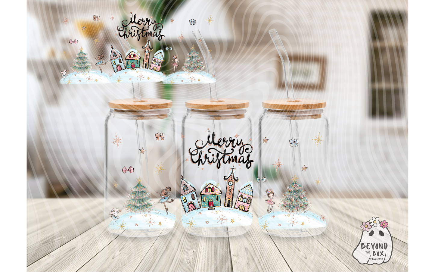 Sugar Plum Fairy Christmas 16oz UVDTF Wrap