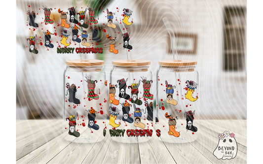 Christmas Killer Doll 16oz UVDTF wrap