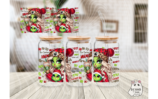 Mean One Christmas 16oz UVDTF Wrap