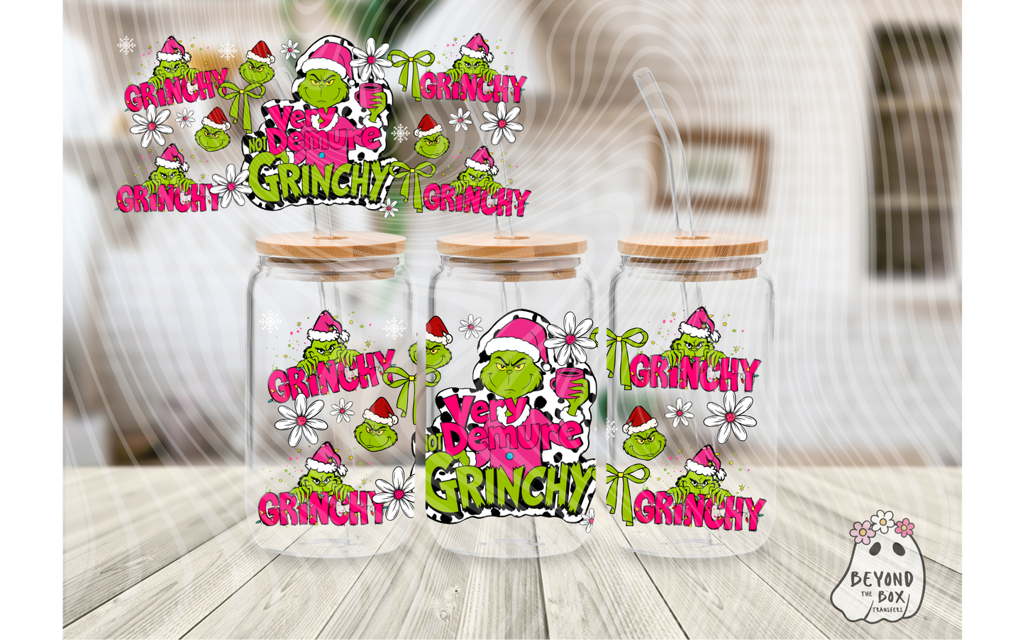 Mean One Christmas 16oz UVDTF Wrap