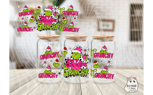 Mean One Christmas 16oz UVDTF Wrap