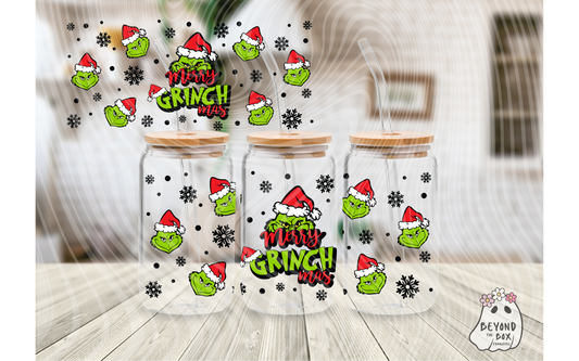 Mean One Christmas 16oz UVDTF Wrap