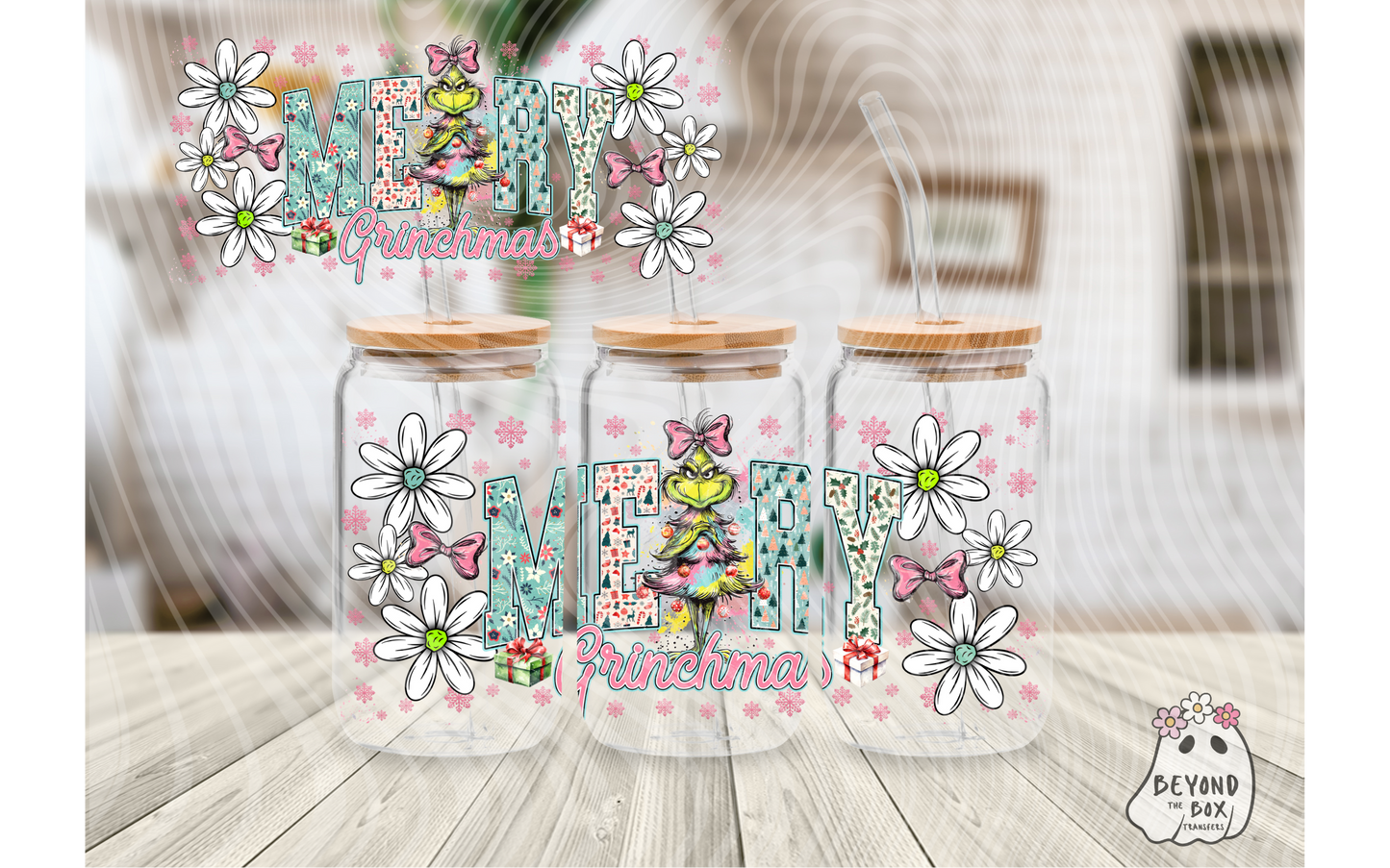 Mean One Christmas 16oz UVDTF Wrap