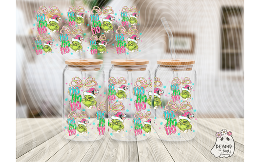 Mean One Christmas 16oz UVDTF Wrap