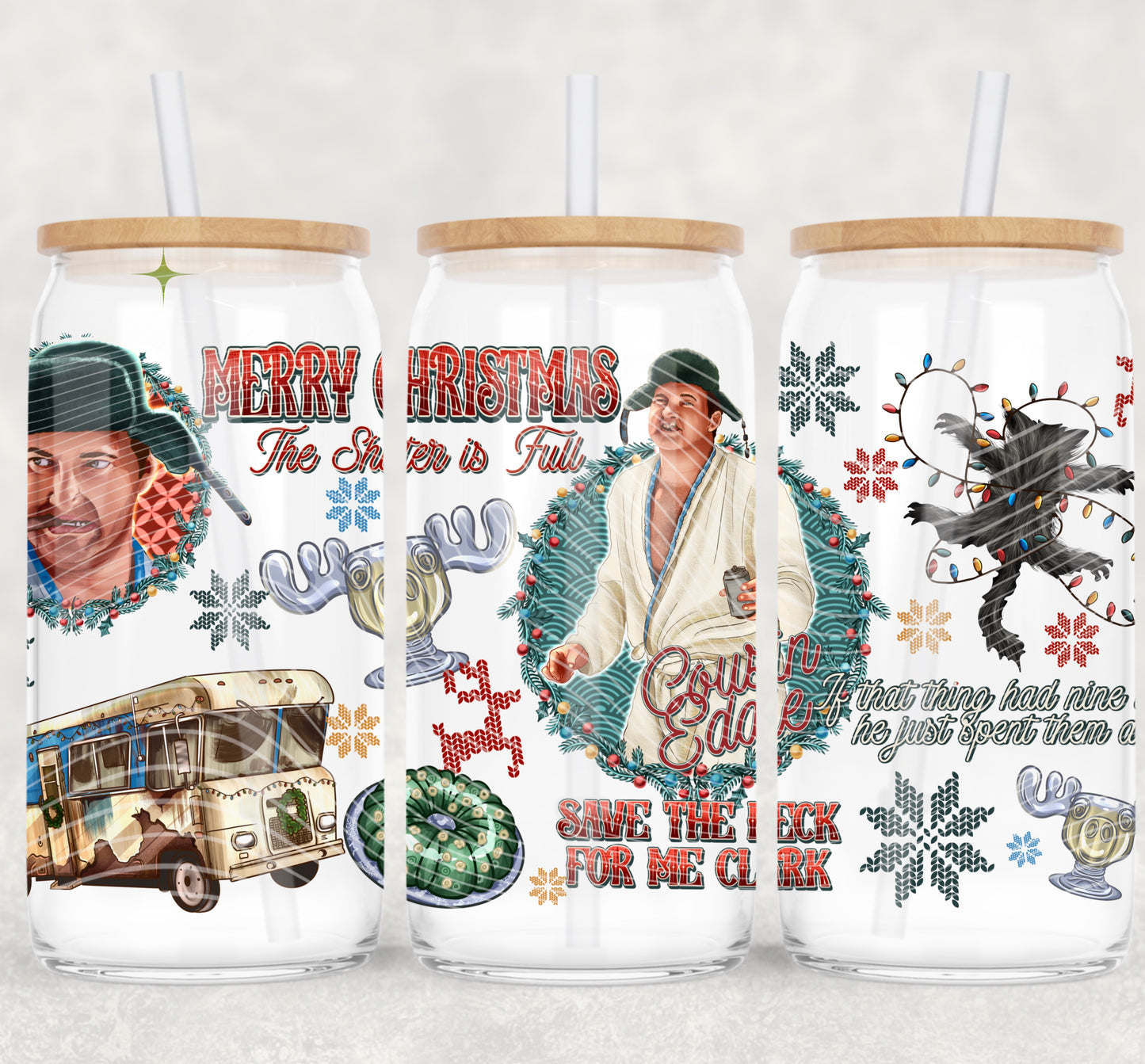 Old Fashion Christmas 16oz UVDTF wrap