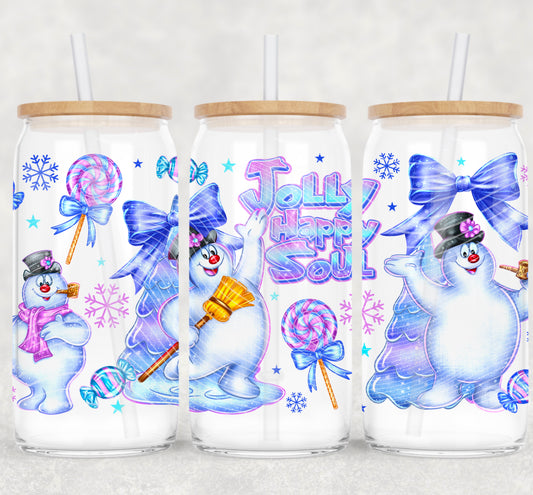 Snowman Christmas 16oz UVDTF wrap