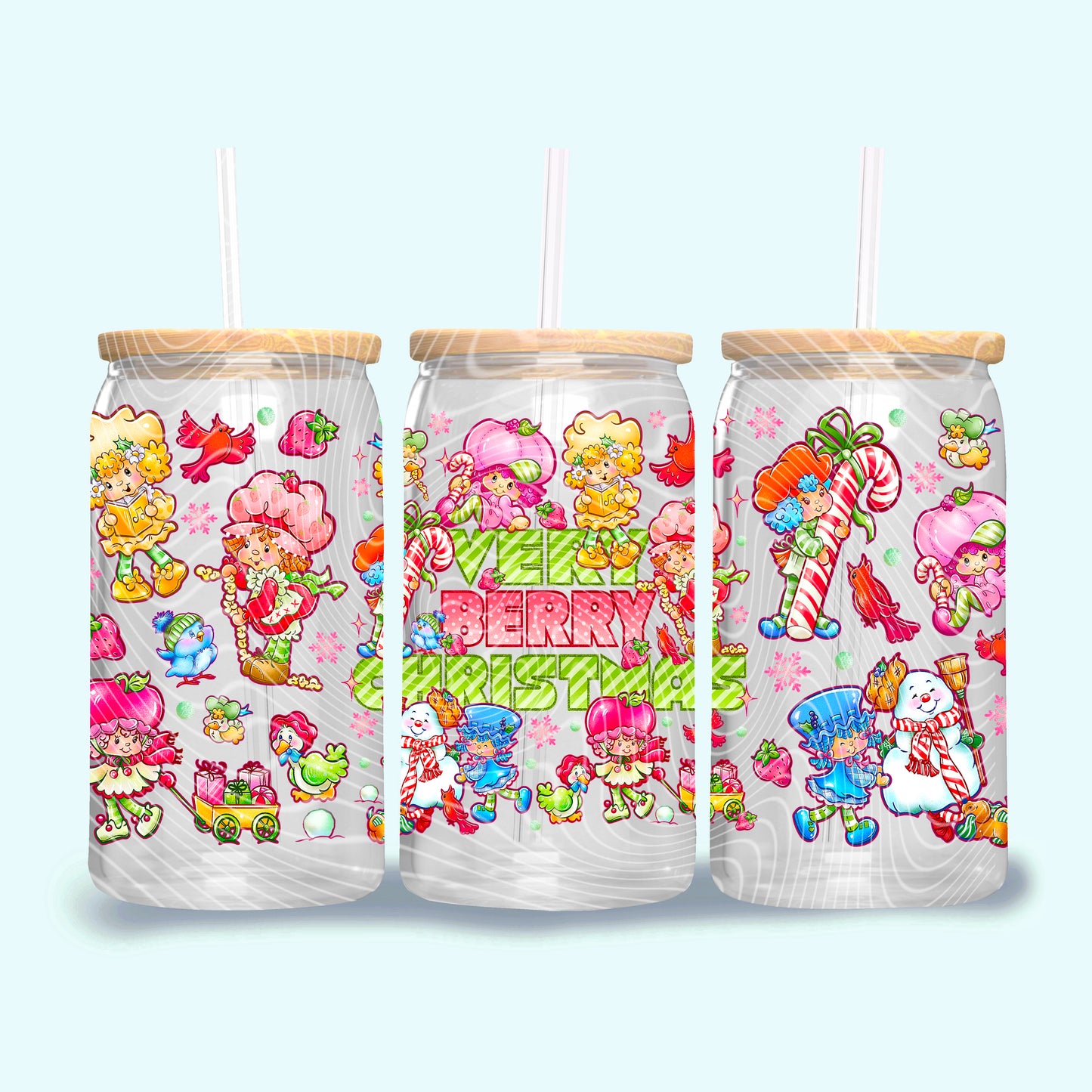 Verry Berry Christmas 16oz UVDTF wrap