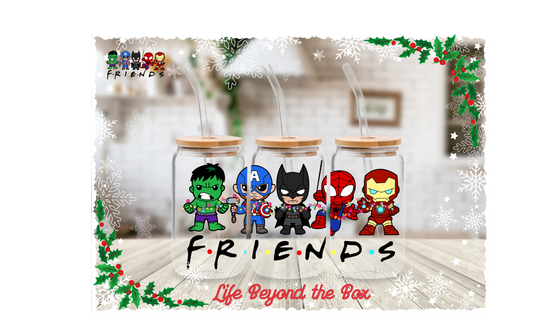 Christmas Friends 16oz UVDTF wrap