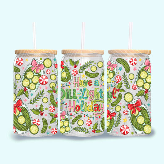 Dill-Lightful Holiday16oz UVDTF Wrap