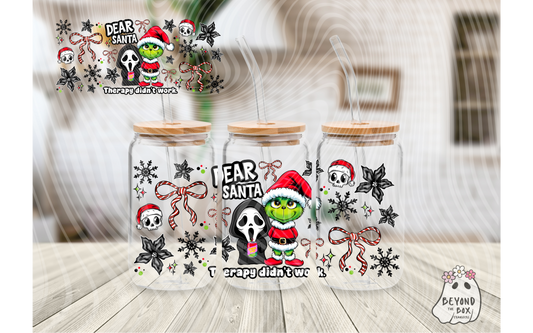 Mean One Christmas 16oz UVDTF Wrap