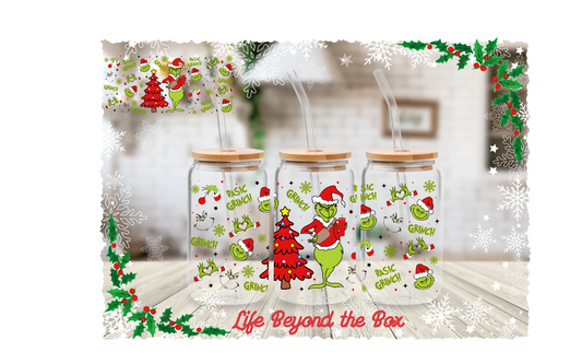 Red Christmas 16oz UVDTF Wrap