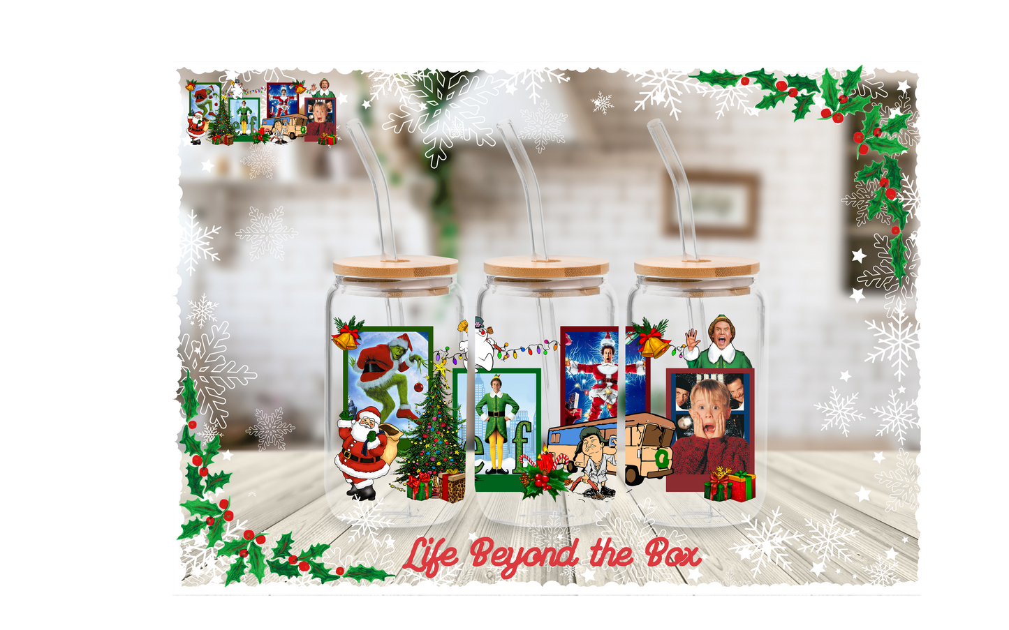 Classic Christmas Movies 16oz UVDTF wrap