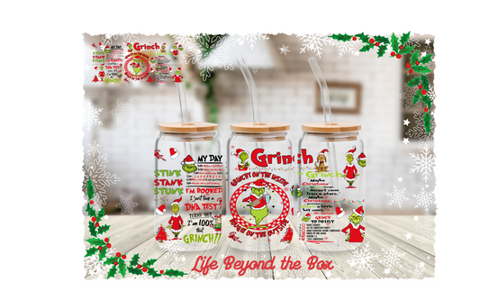 Red Christmas 16oz UVDTF Wrap
