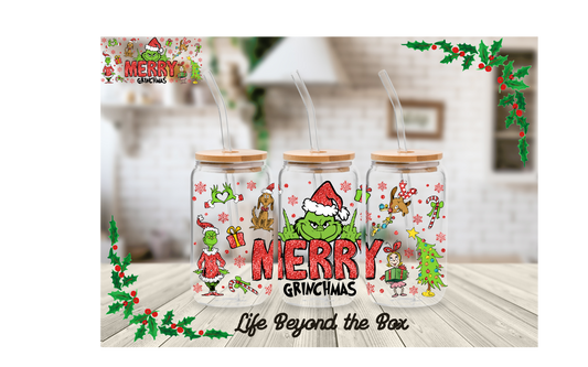 Red Christmas 16oz UVDTF Wrap