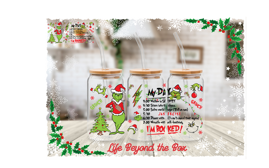 Red Christmas 16oz UVDTF Wrap