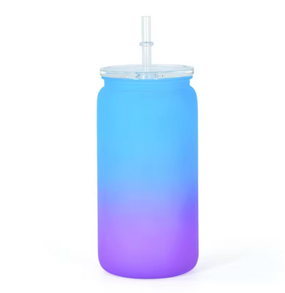 Ombre Plastic 16oz Glass can