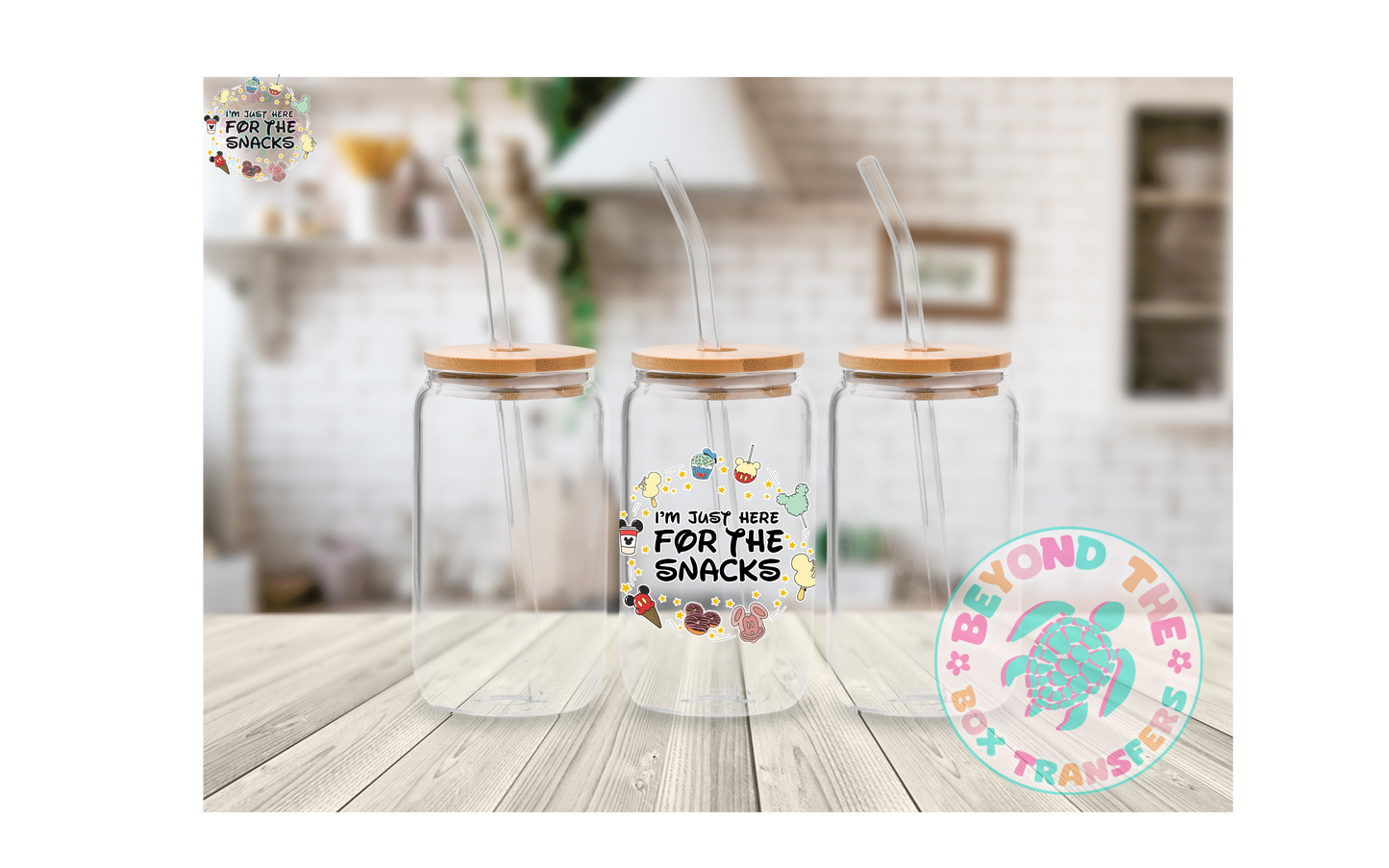 Here For the Snacks UVDTF Decal